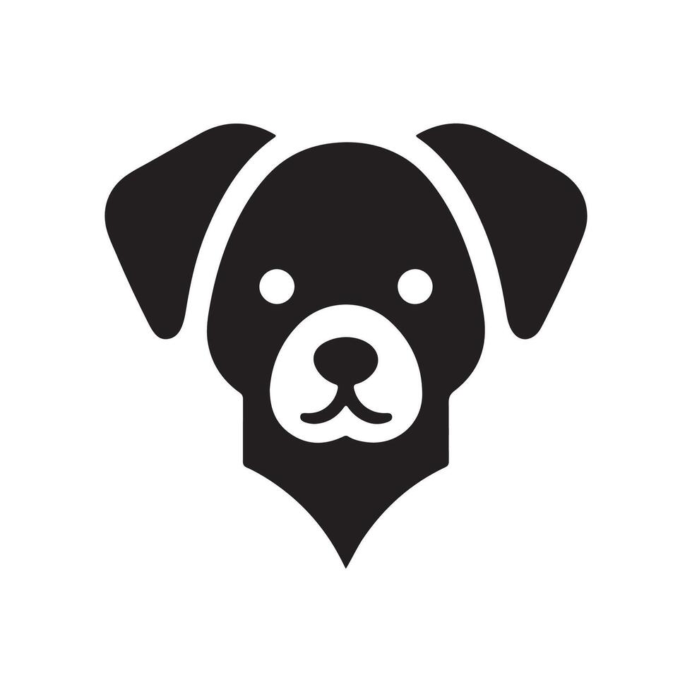 A dog head art work vector