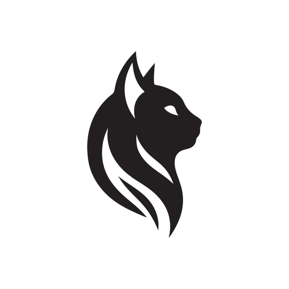 A cat head artwork vector