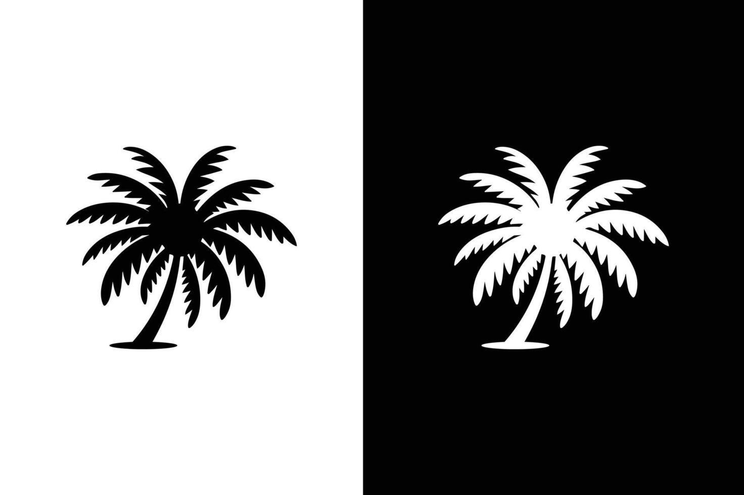 Palm tree icon silhouette illustration. palm tree icon vector