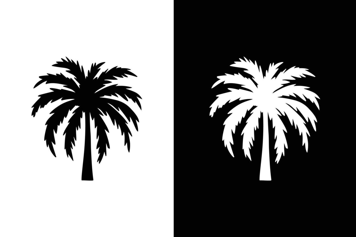 Palm tree icon illustration vector