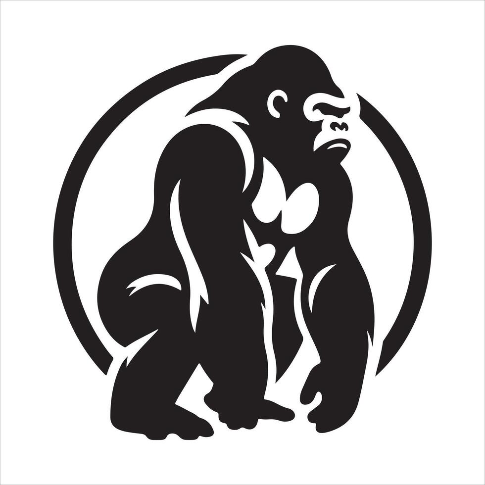 A Gorilla art illustration vector