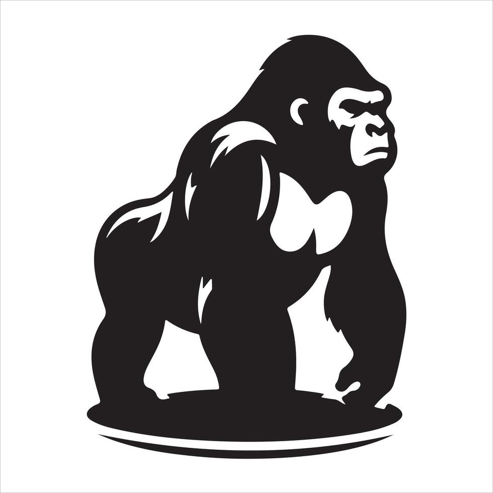 A Gorilla art illustration vector