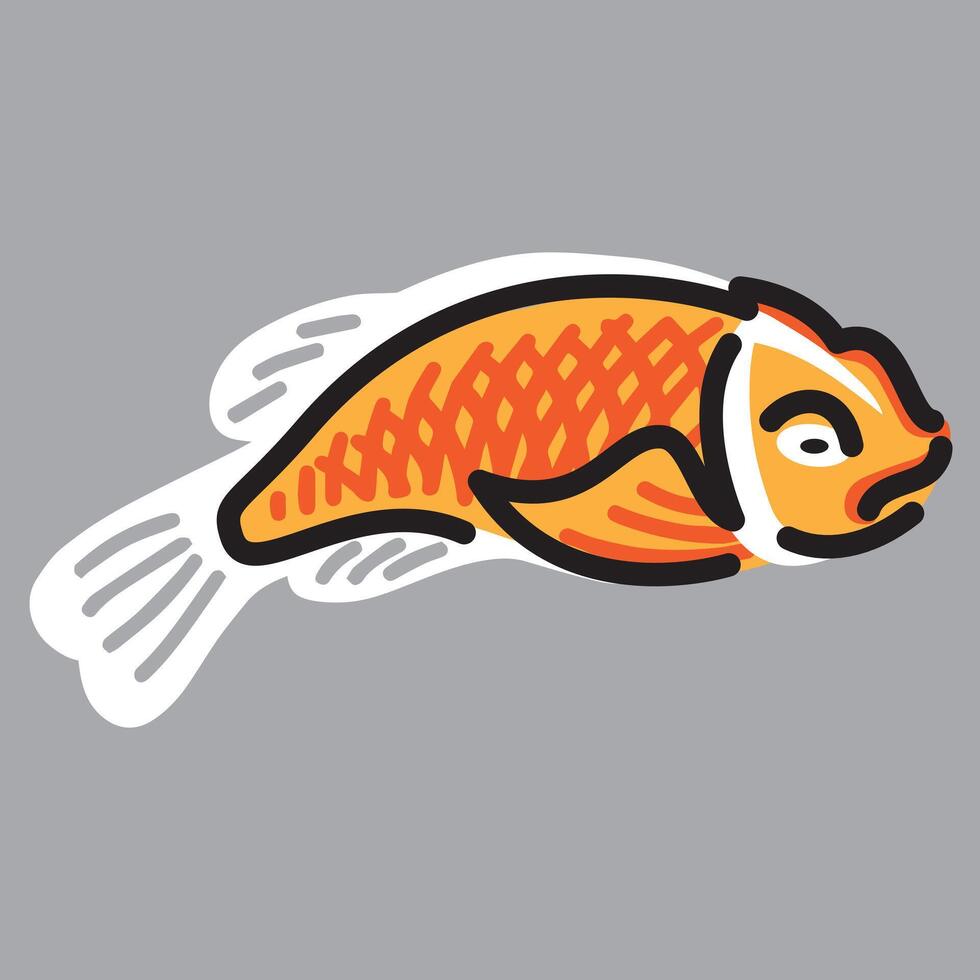 Illustration of a White Maned Clownfish vector