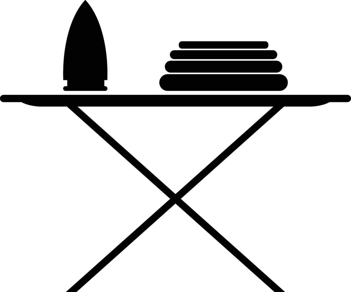Flat Iron, Ironing Board Icon vector