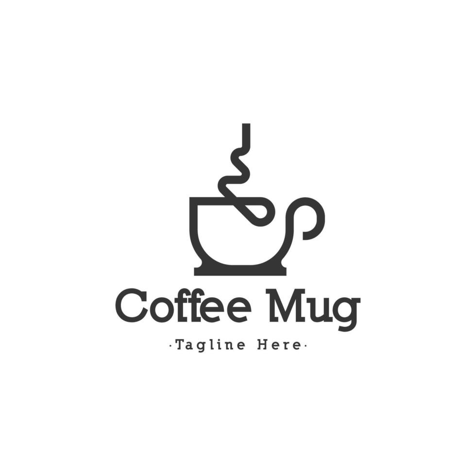Coffee mug logo design template vector