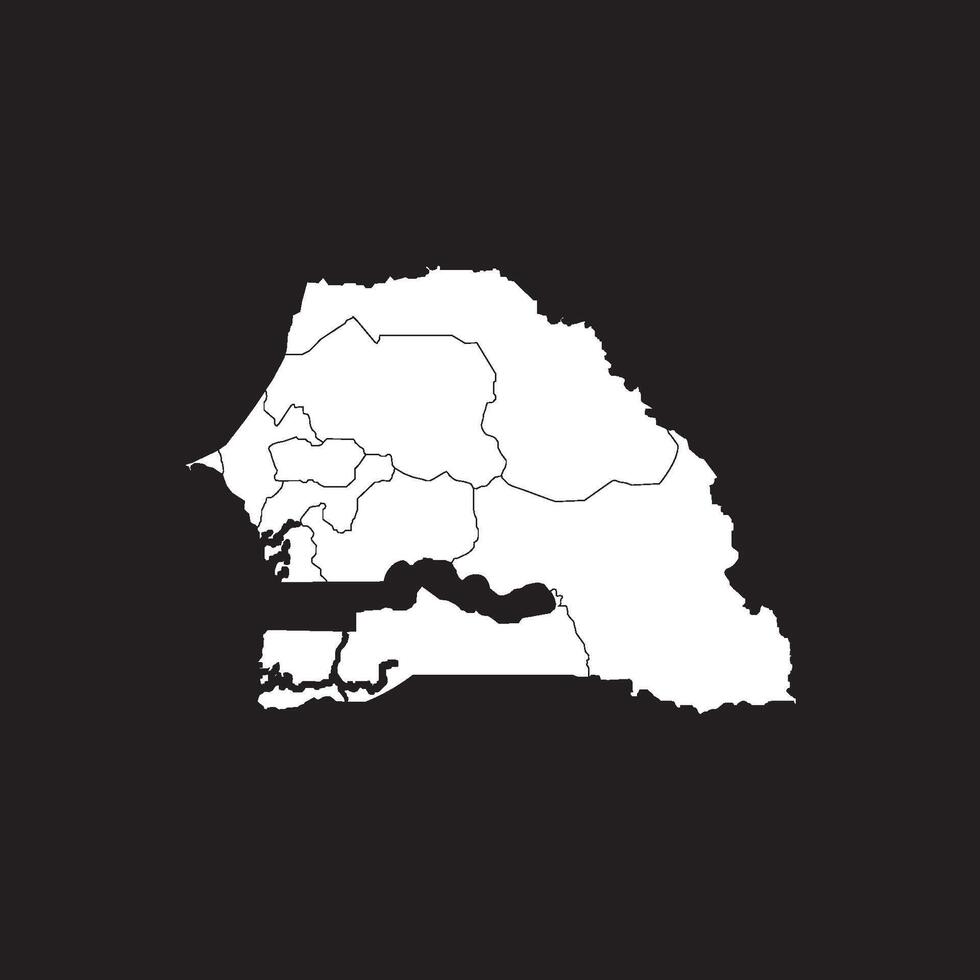 sinegal map icon vector