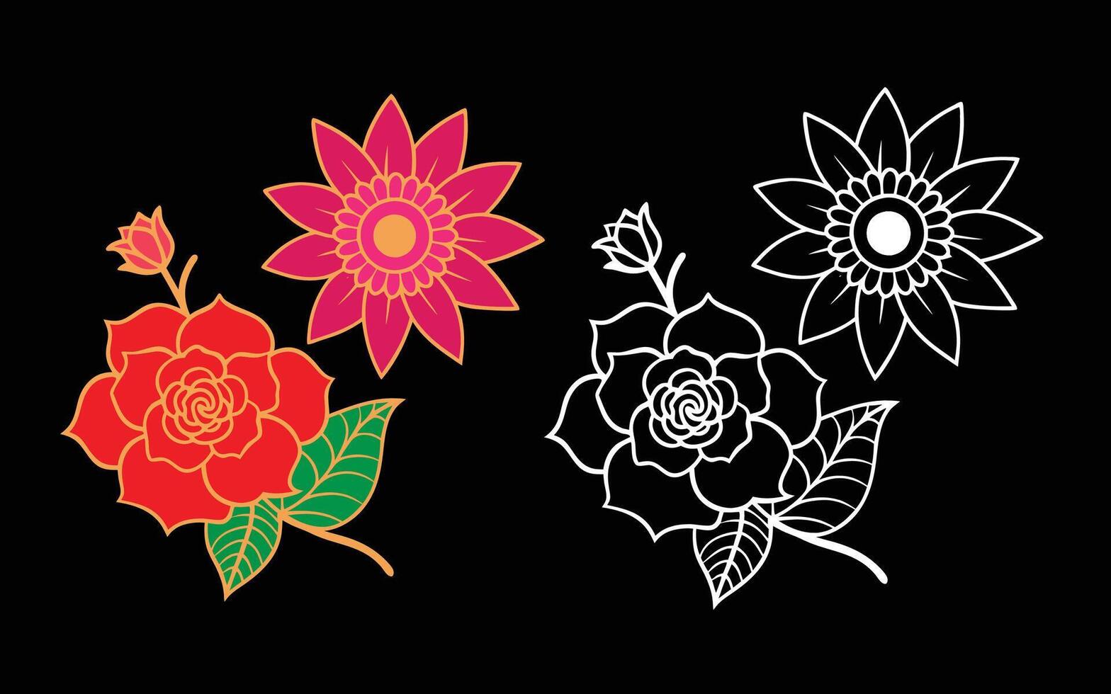 Rose Exclusive Cusan Cover Unique simple mandala Design. vector