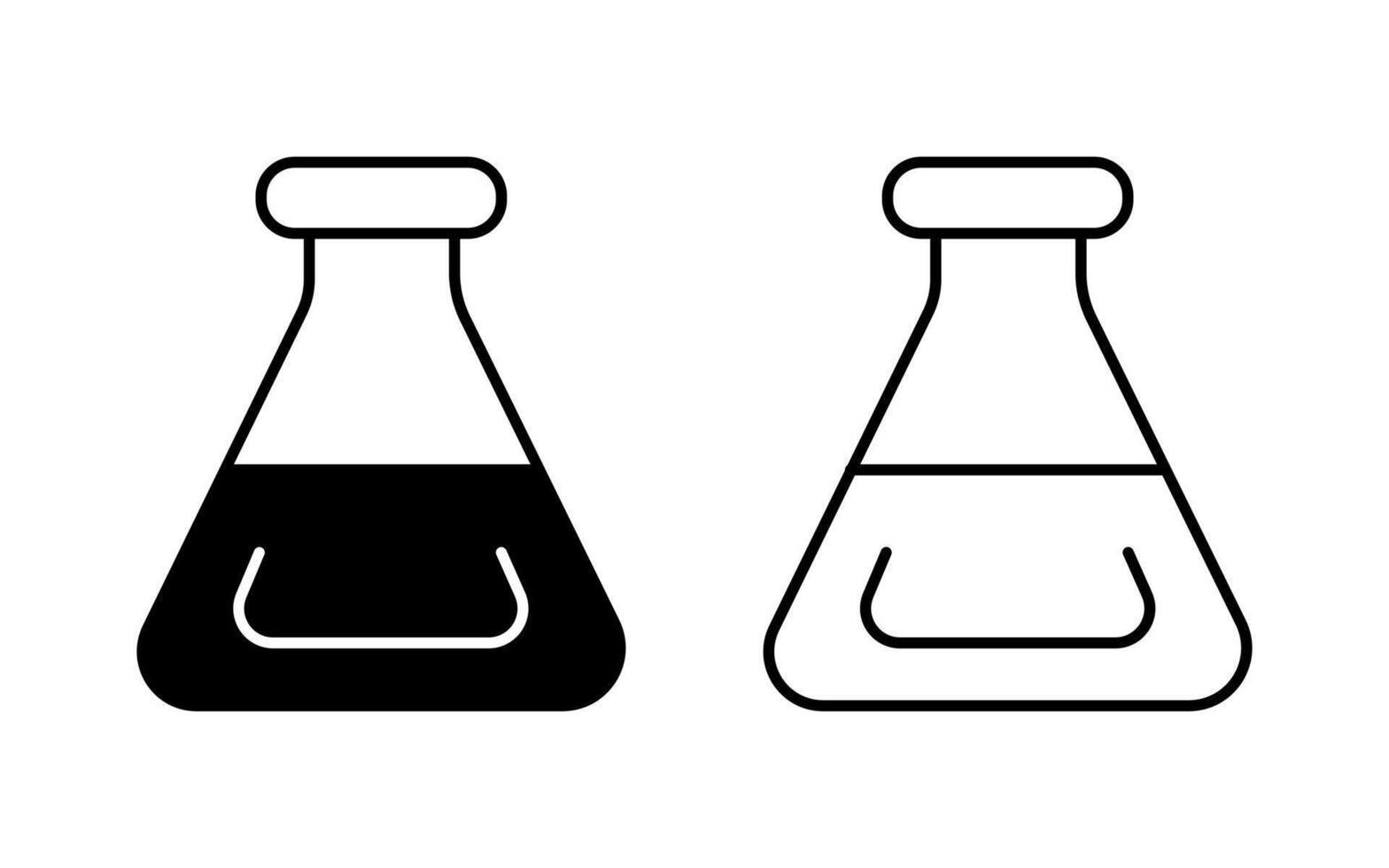 Set of Lab icon in filled and line style illustration. Education Sign vector