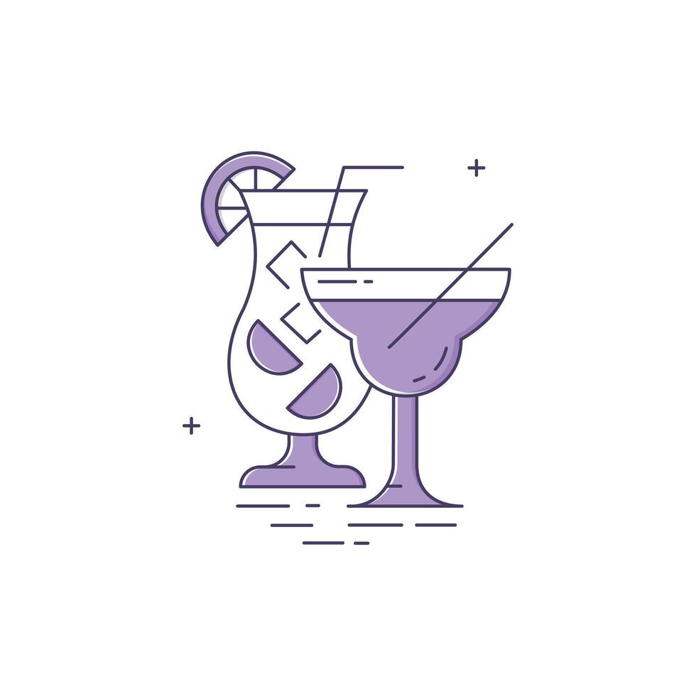 Drink Cocktails Icon Design vector