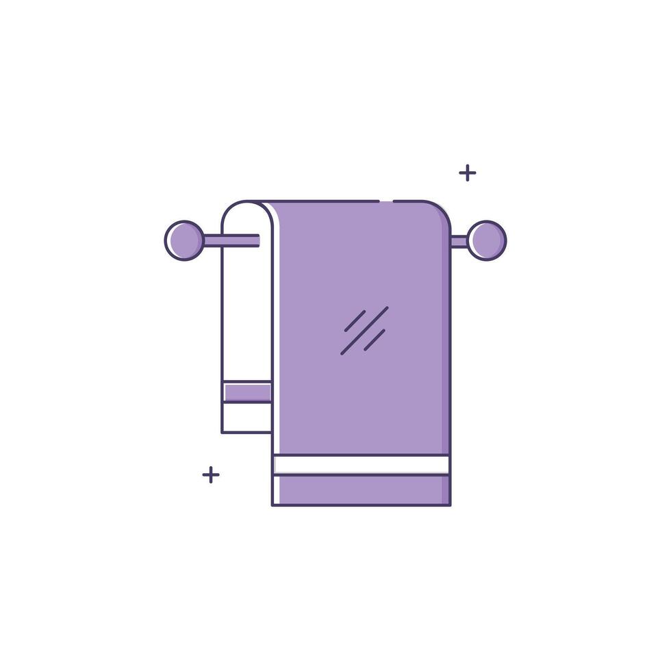 Bathroom Towel Icon Design vector
