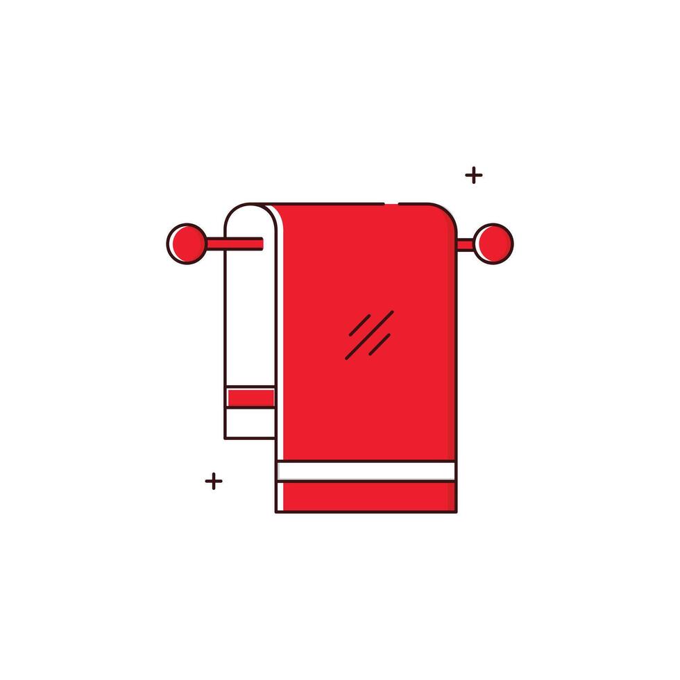 Bathroom Towel Icon Design vector