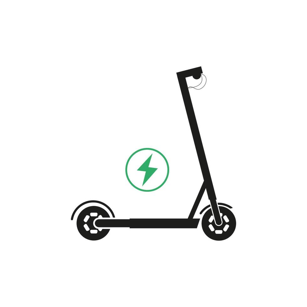 Scooter icon. Green energy. vector