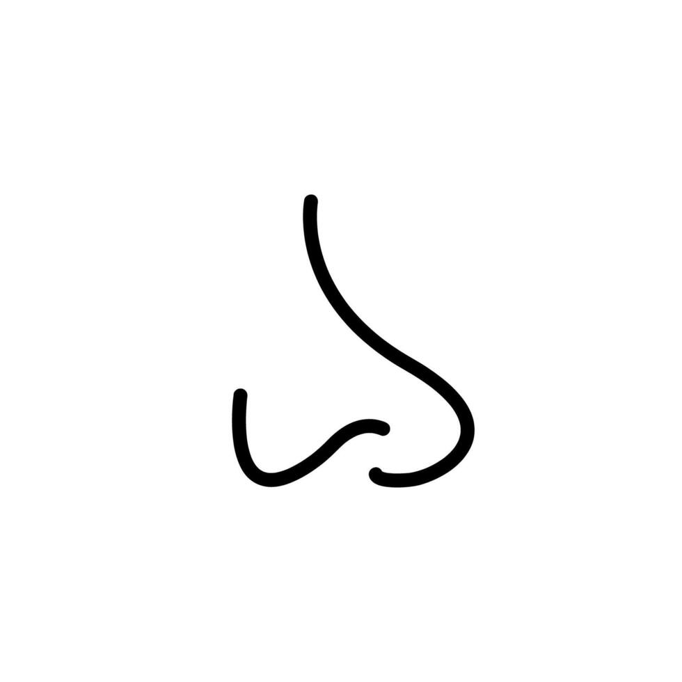 Nose icon. Smell. vector