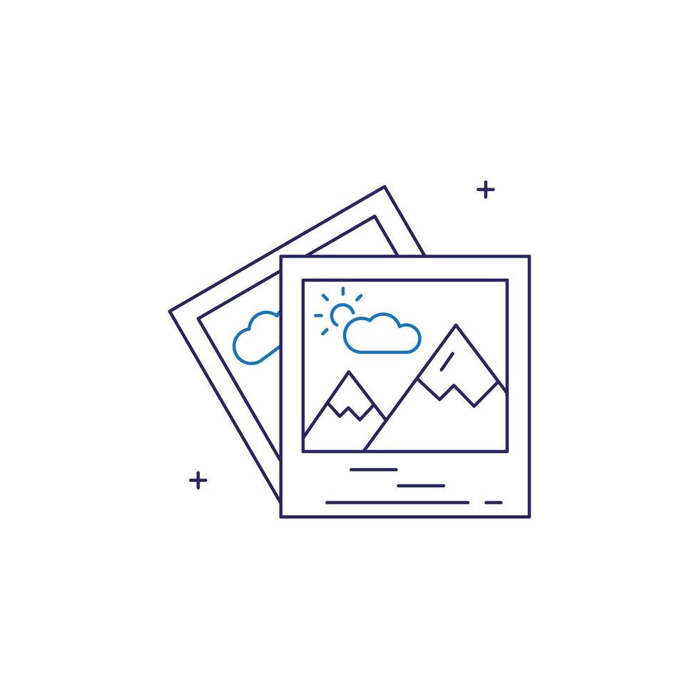 Photo Album, Image Gallery Icon Design vector
