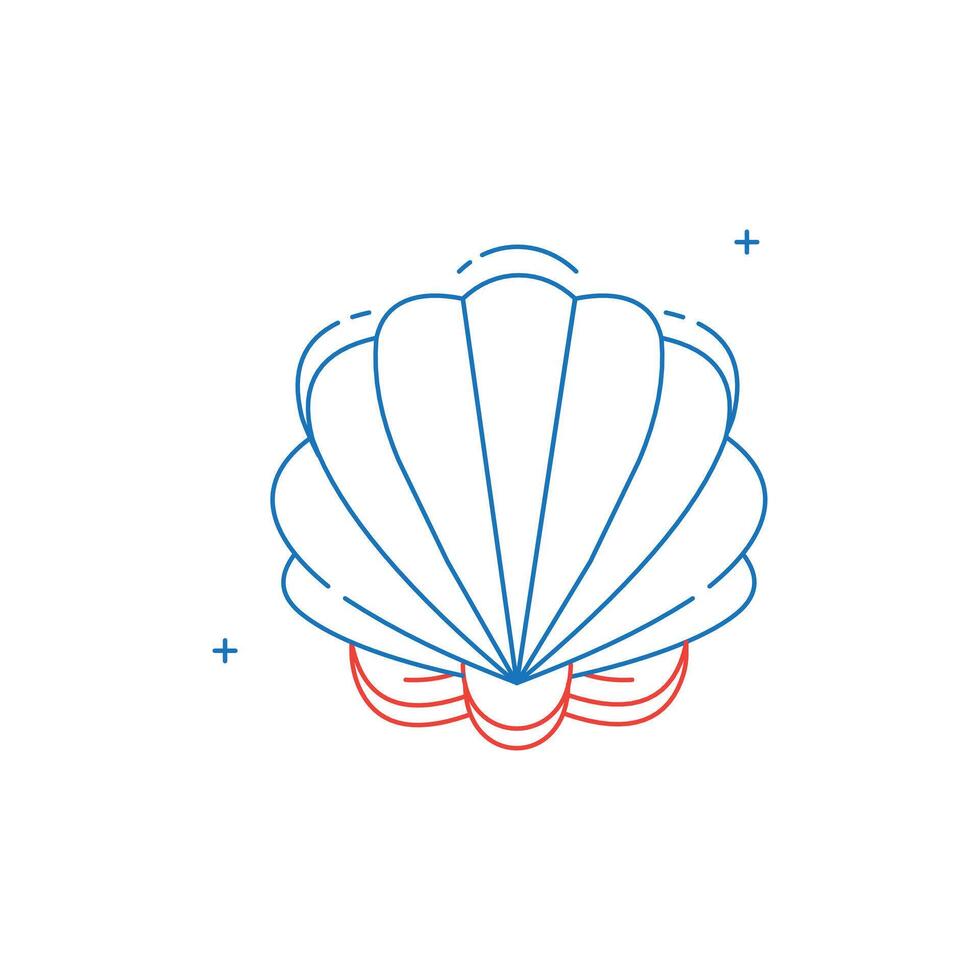 Beach Seashell Icon Design vector