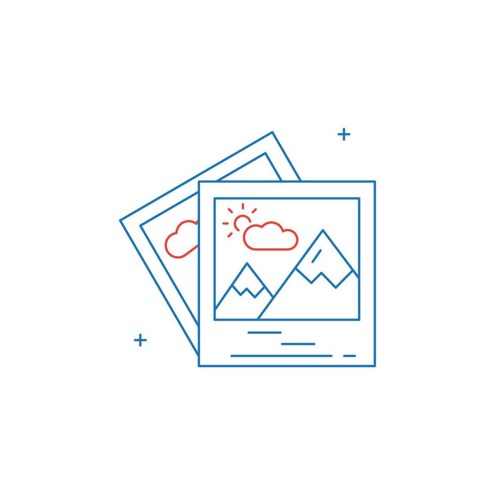 Photo Album, Image Gallery Icon Design vector