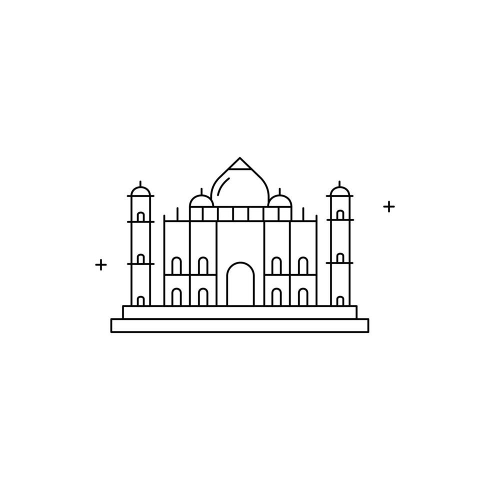 Taj Mahal Icon Design vector