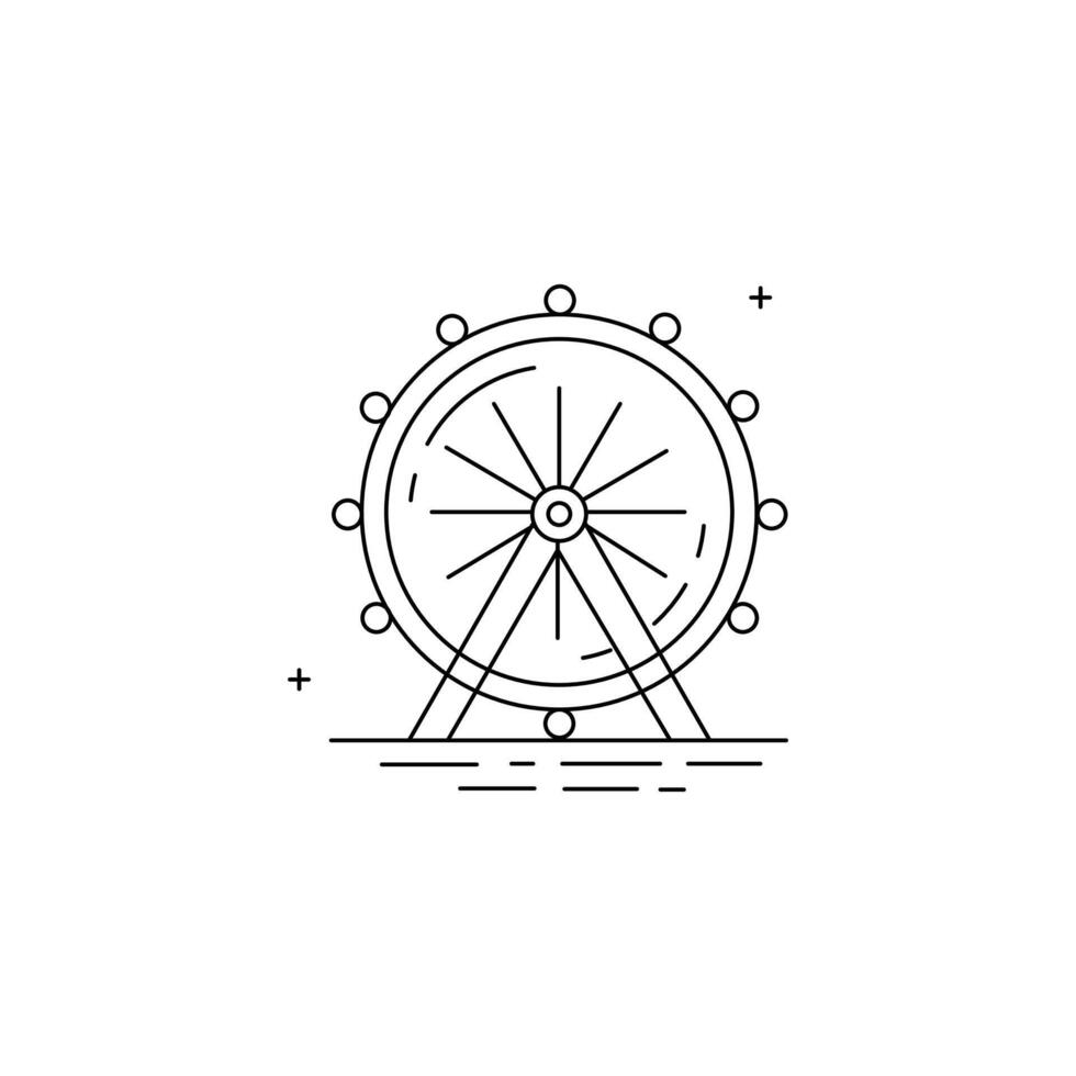 Ferris Wheel Icon Design vector