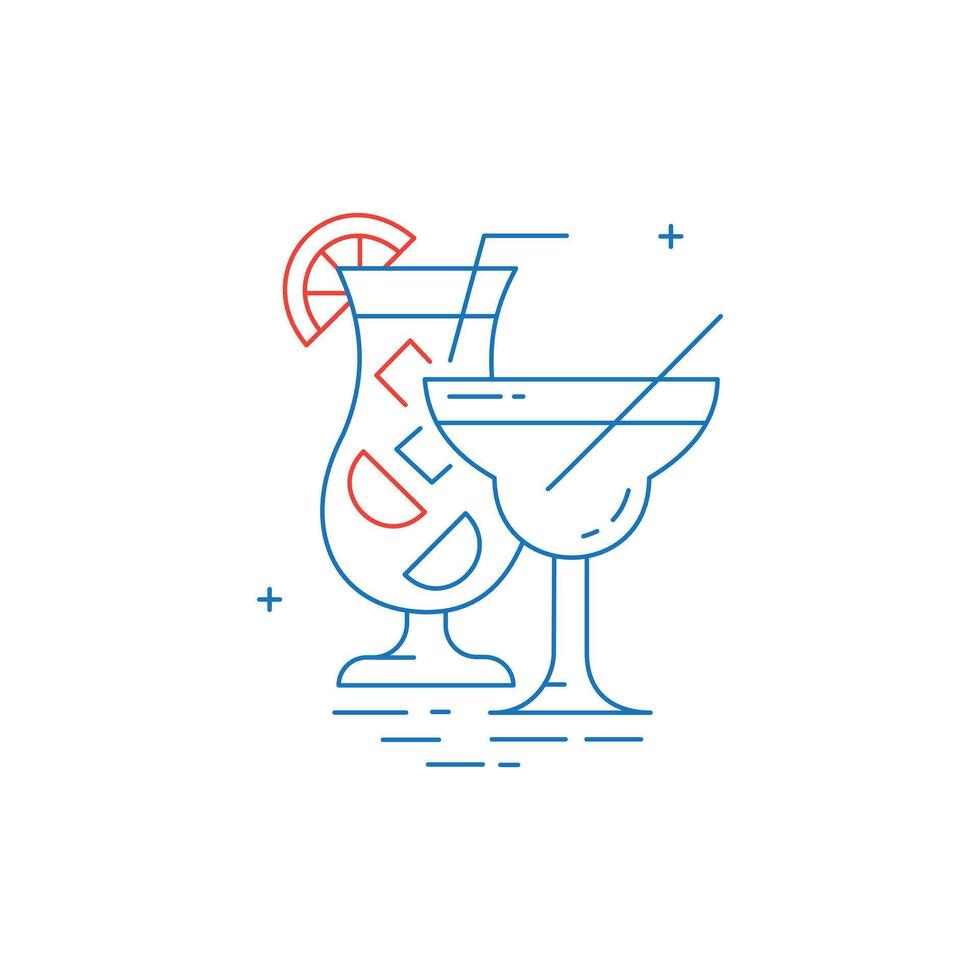 Drink Cocktails Icon Design vector