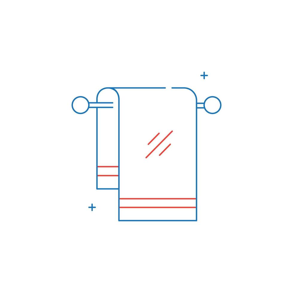 Bathroom Towel Icon Design vector
