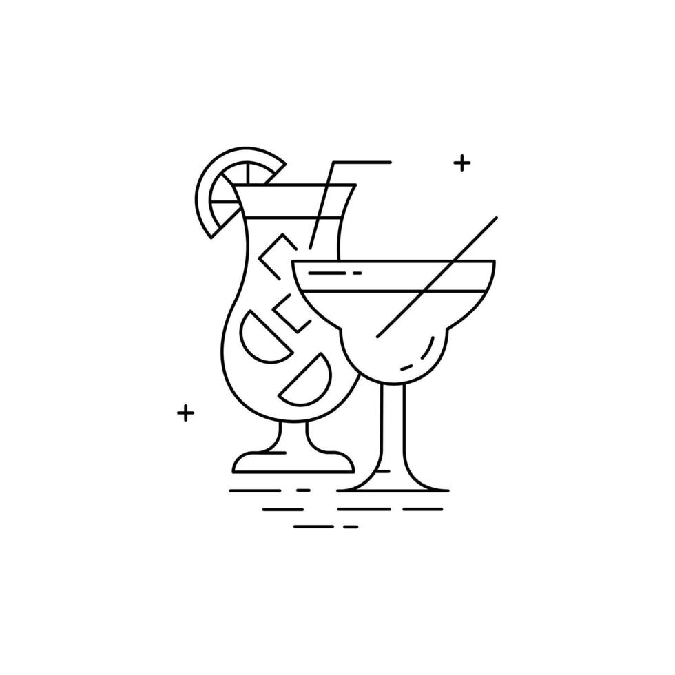 Drink Cocktails Icon Design vector
