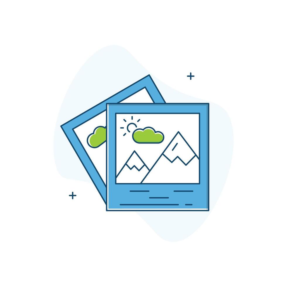 Photo Album, Image Gallery Icon Design vector