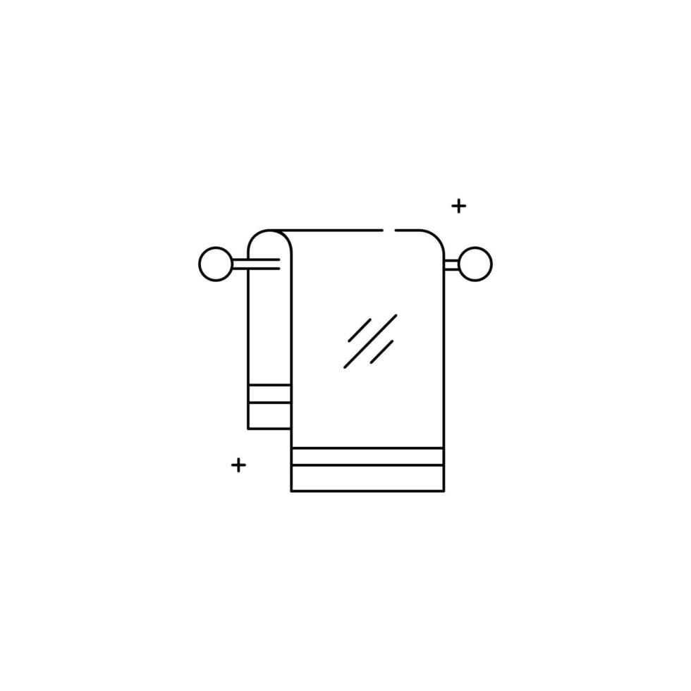 Bathroom Towel Icon Design vector