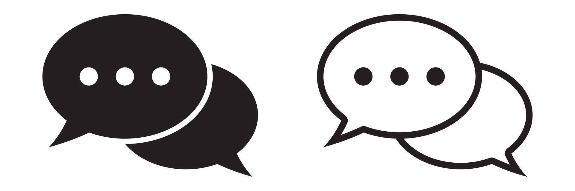 Chat icon. Talk bubble speech icon. Dialogue balloon icon. Comment sign. vector