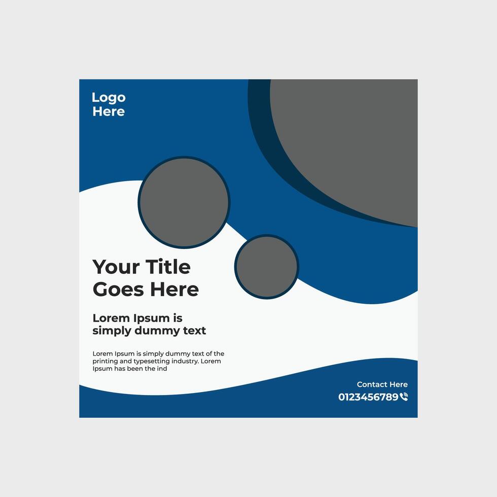 Creative Social Media Post Design Template vector