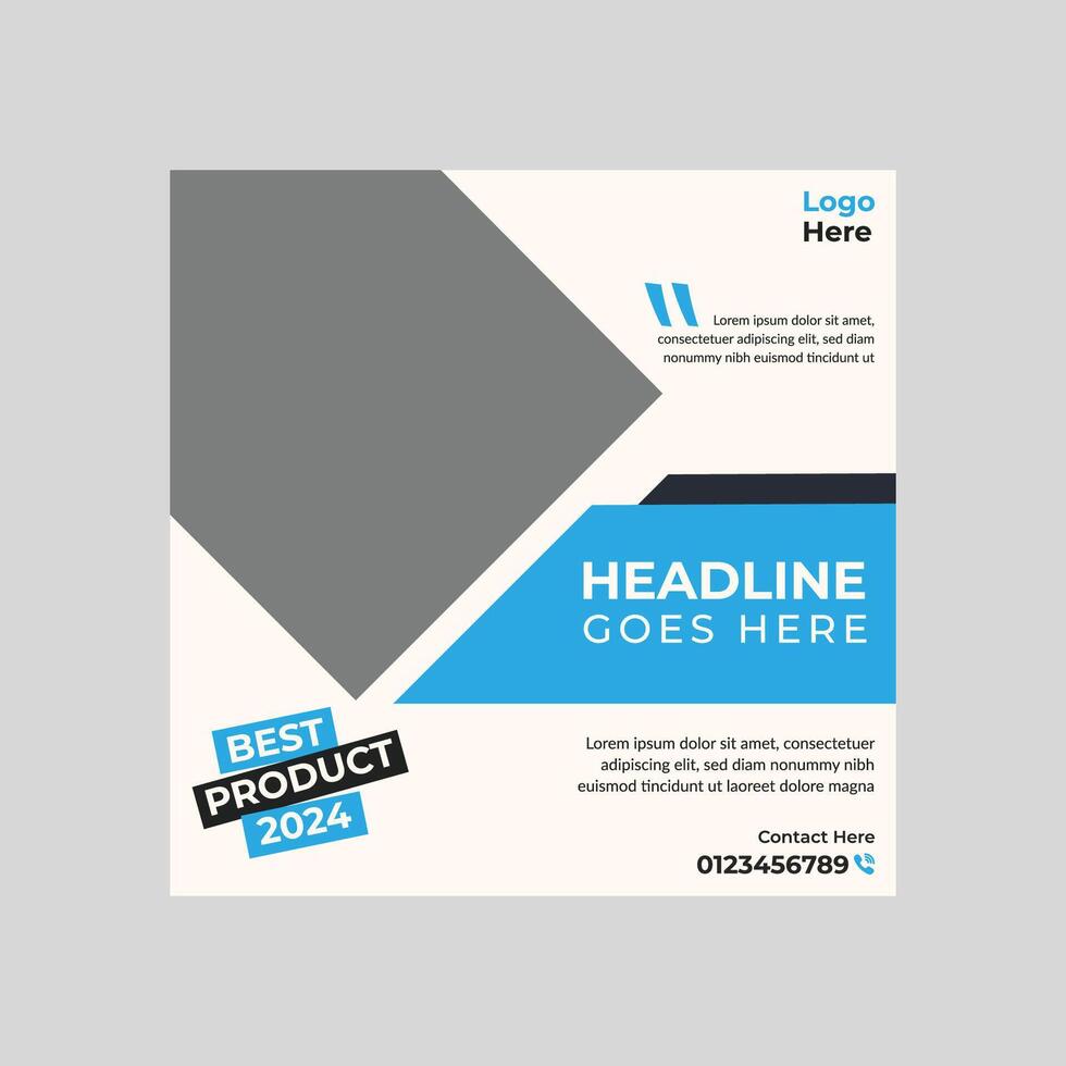 Business Social Media Post Design Template vector