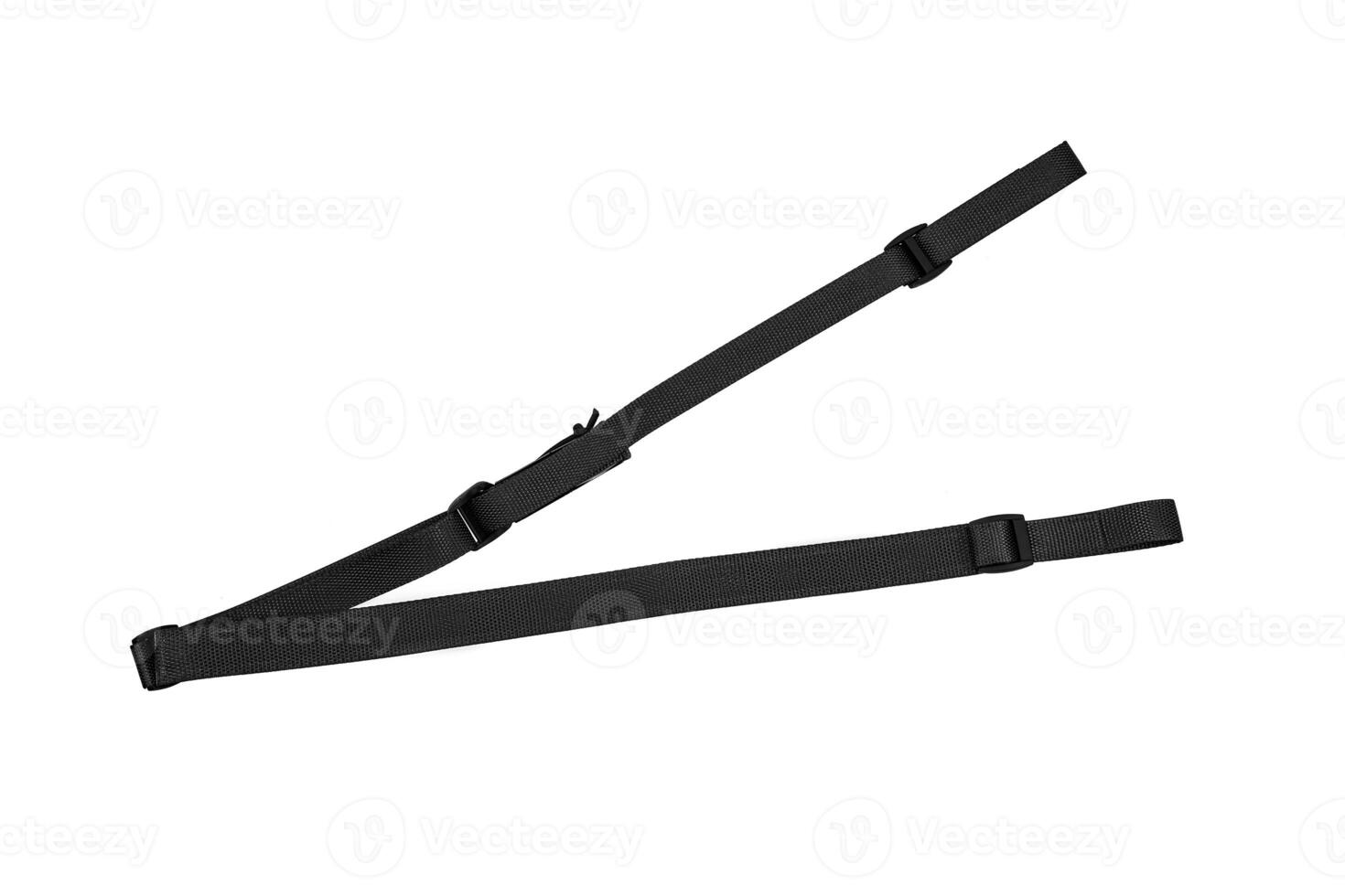 Shoulder strap. Nylon fastening belt, strap isolated on white back. photo