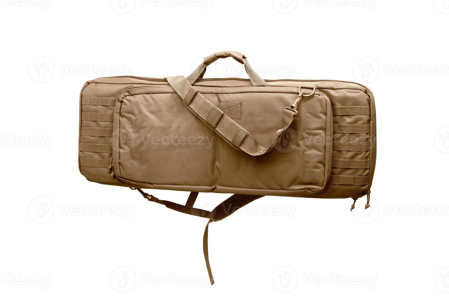 Brown Military bag isolated photo
