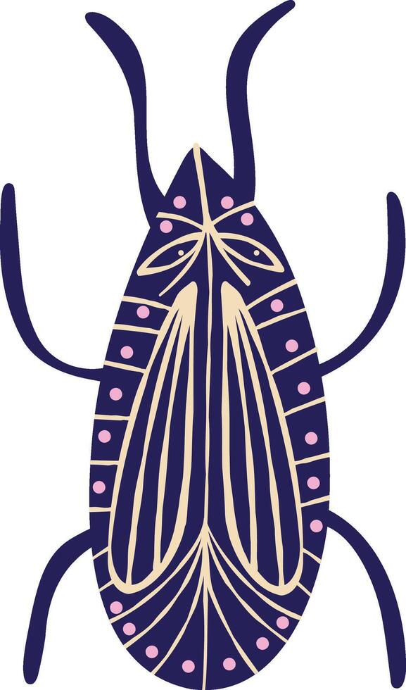 creepy spider with ethical tribal ornaments vector