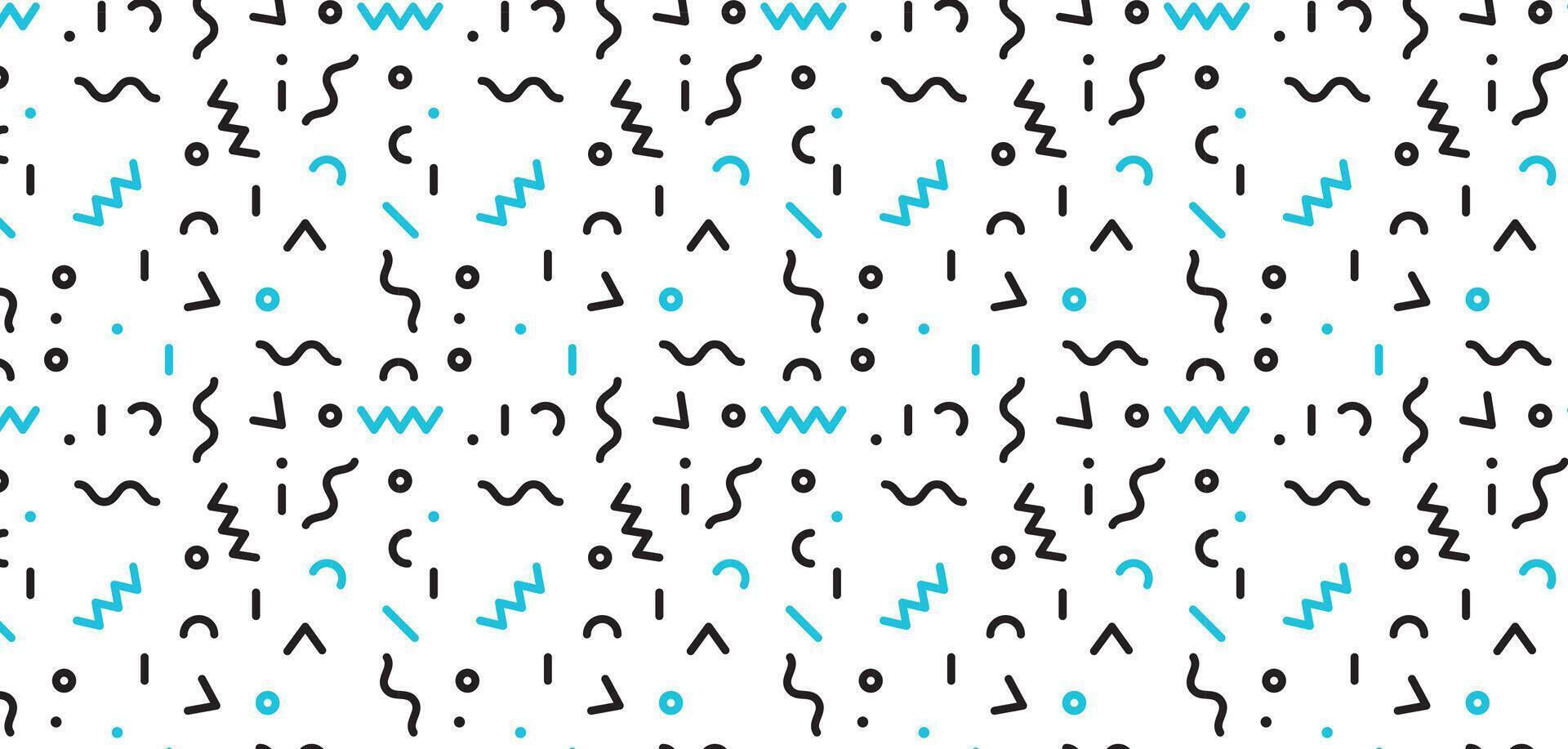abstract memphis pattern with mosaic geometric shapes seamless vector