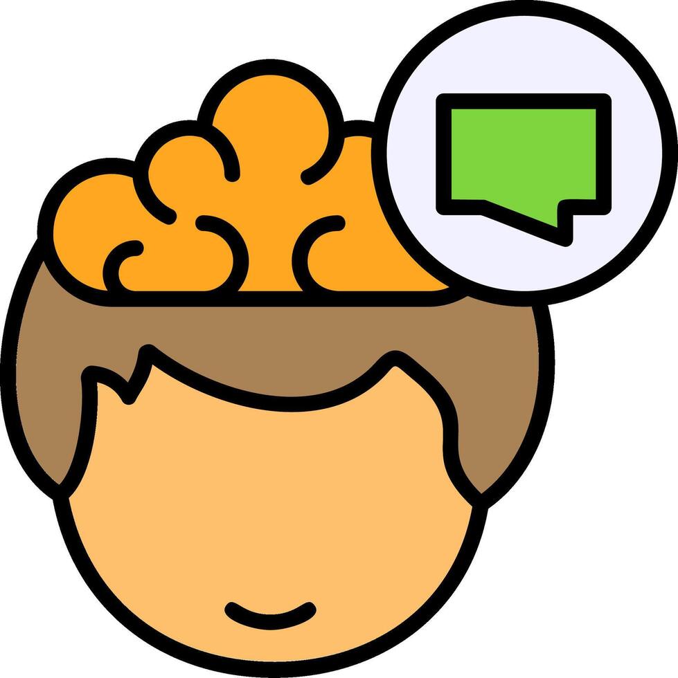 Inner Dialogue Icon Design vector