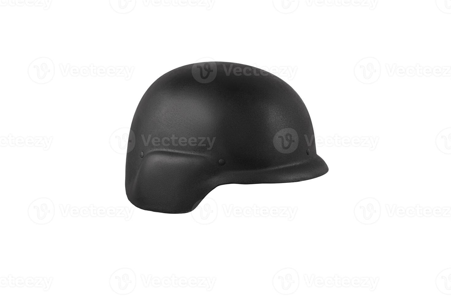 Modern black safety helmet isolate on a white back. Military Soldier Helmet, Advanced Combat Helmet ACH is the next generation protective combat helmet used by the U.S. Army. photo