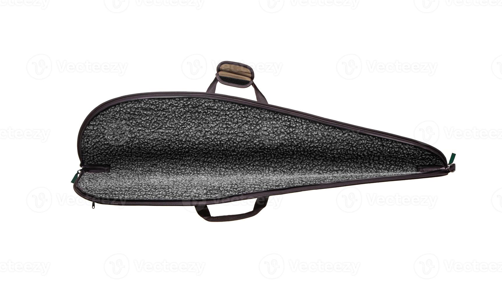 Brown soft case for guns isolated for white background photo