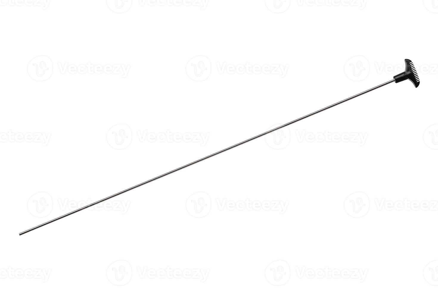Ramrod for gun cleaning isolated on white background. photo