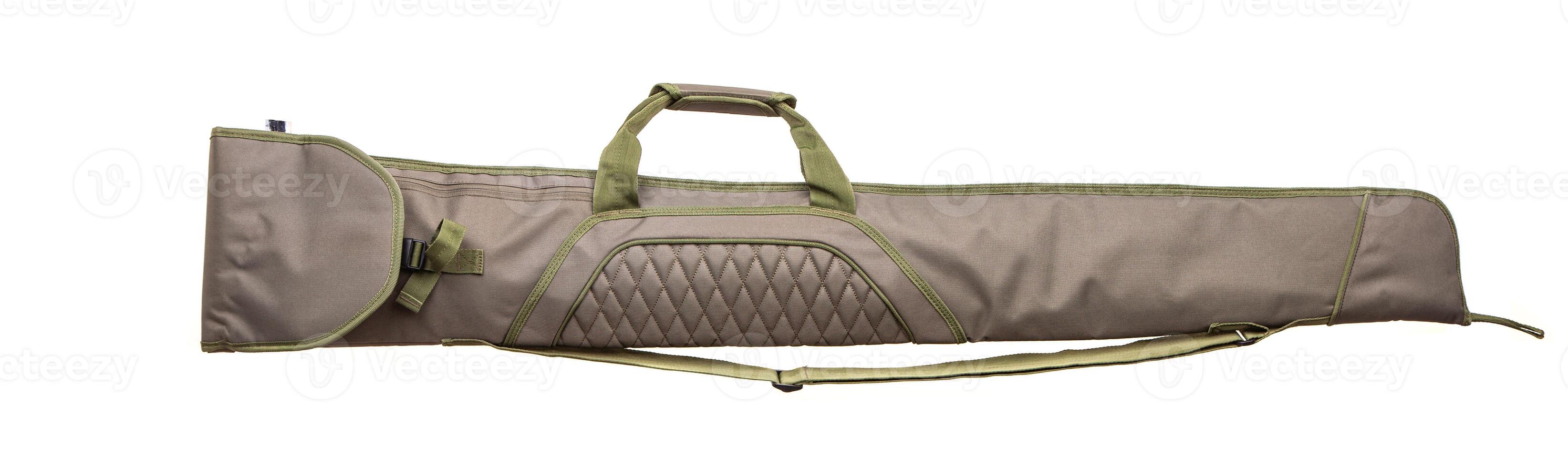Green soft case for guns isolated for white background photo