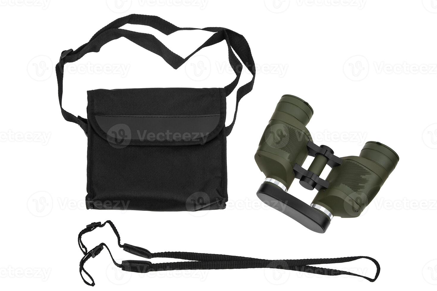 Modern binoculars isolate on white background photo