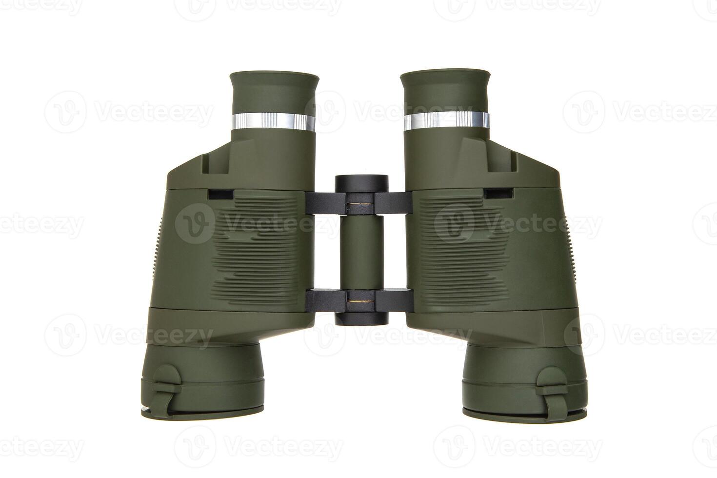 Modern binoculars isolate on white background photo