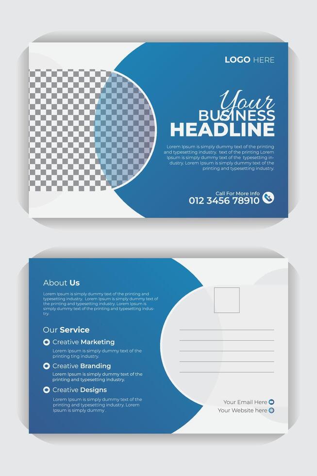 Bold and imaginative design for a double-sided postcard vector