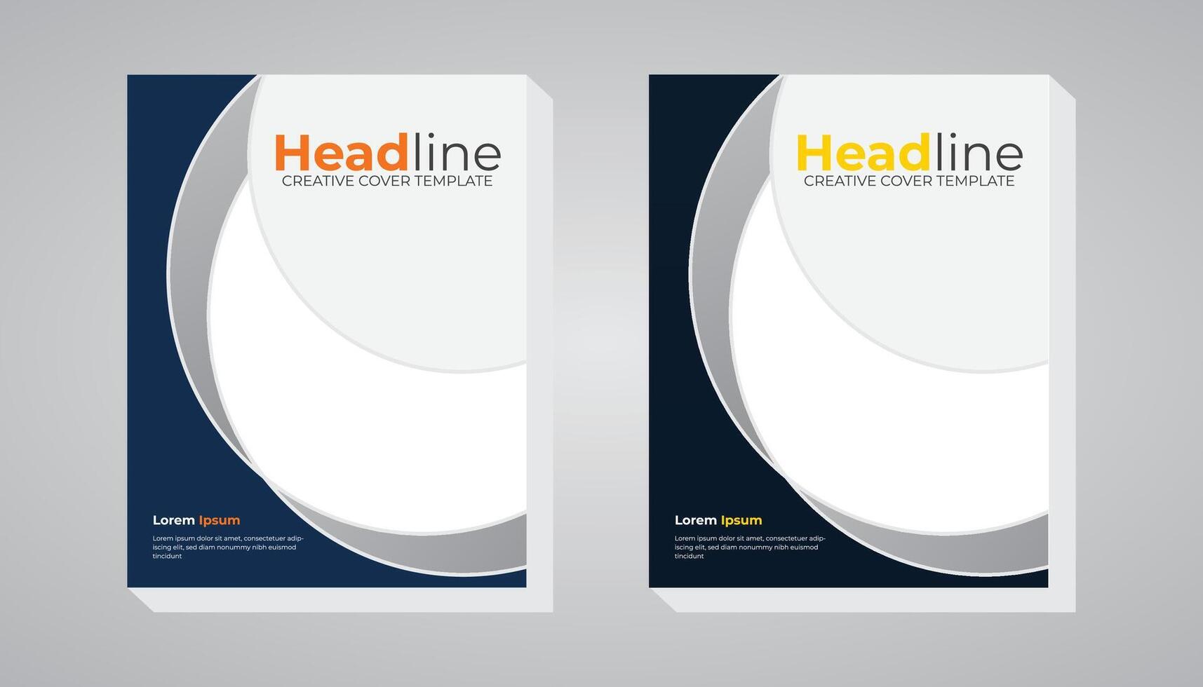 Creative and stylish professional business book cover flyer template, magazine, booklet, proposal, brochure, poster with creative colorful background book cover template for annual report vector