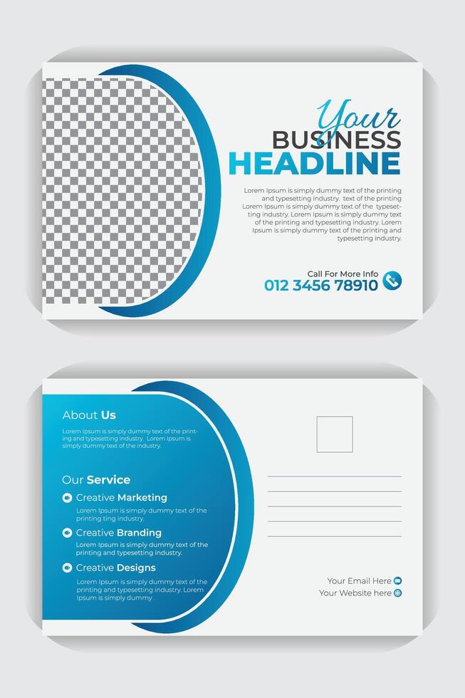 Modern postcard, postcard Template, postcard for EDDM template vector