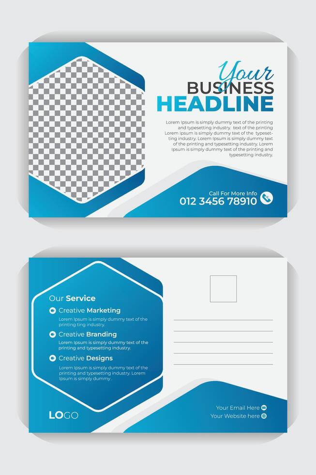 Creative and modern postcard or EDDM template vector