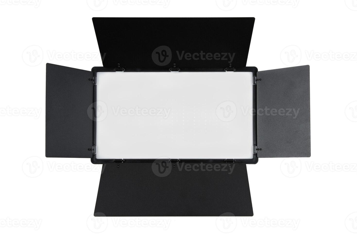 Photo and lamp isolate on white back. LED lamp with special shutters for the formation of light flux. Photo and lighting fixture.