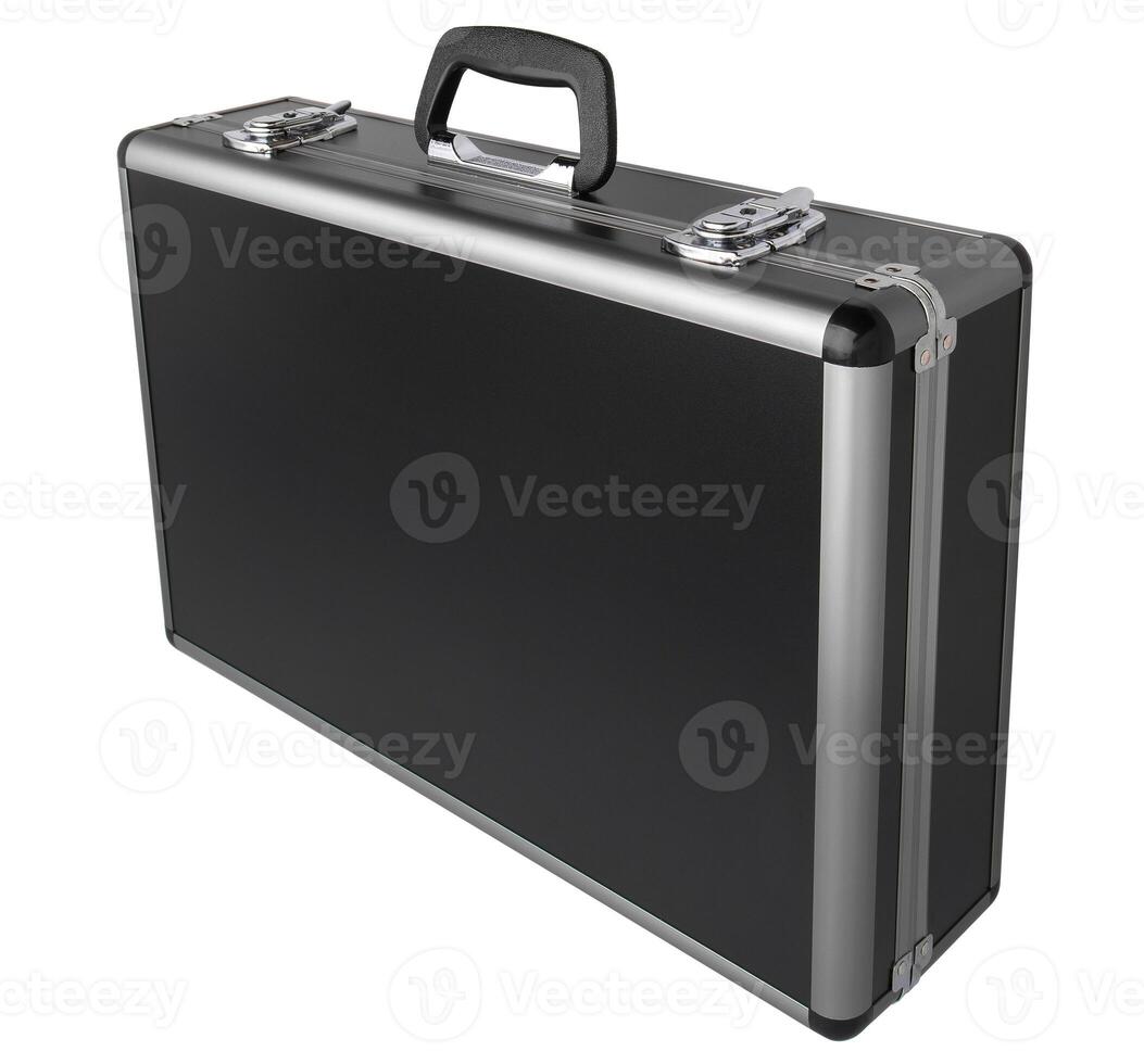 Black case with aluminum sides isolated photo