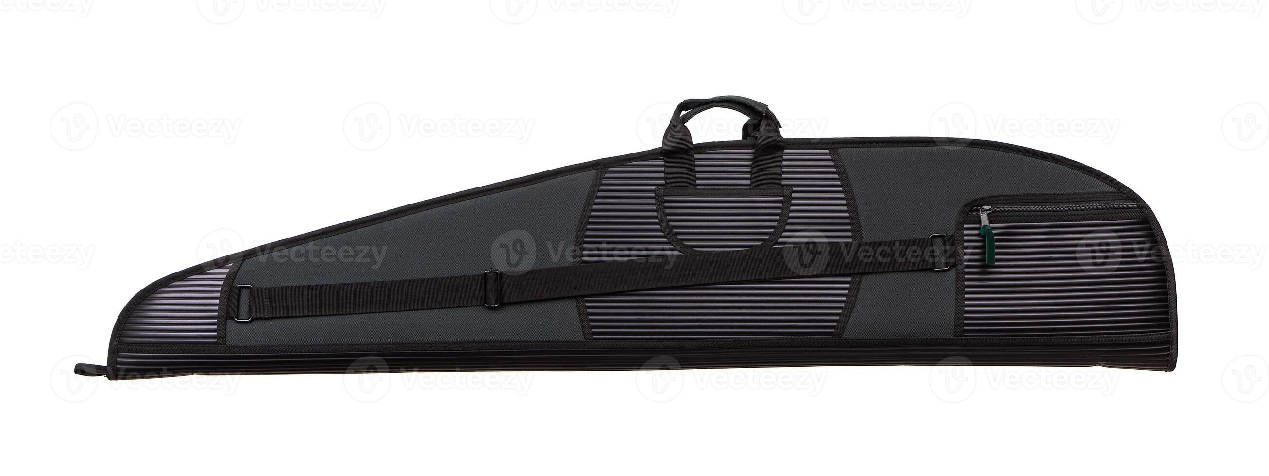 Black soft case for guns isolated for white photo