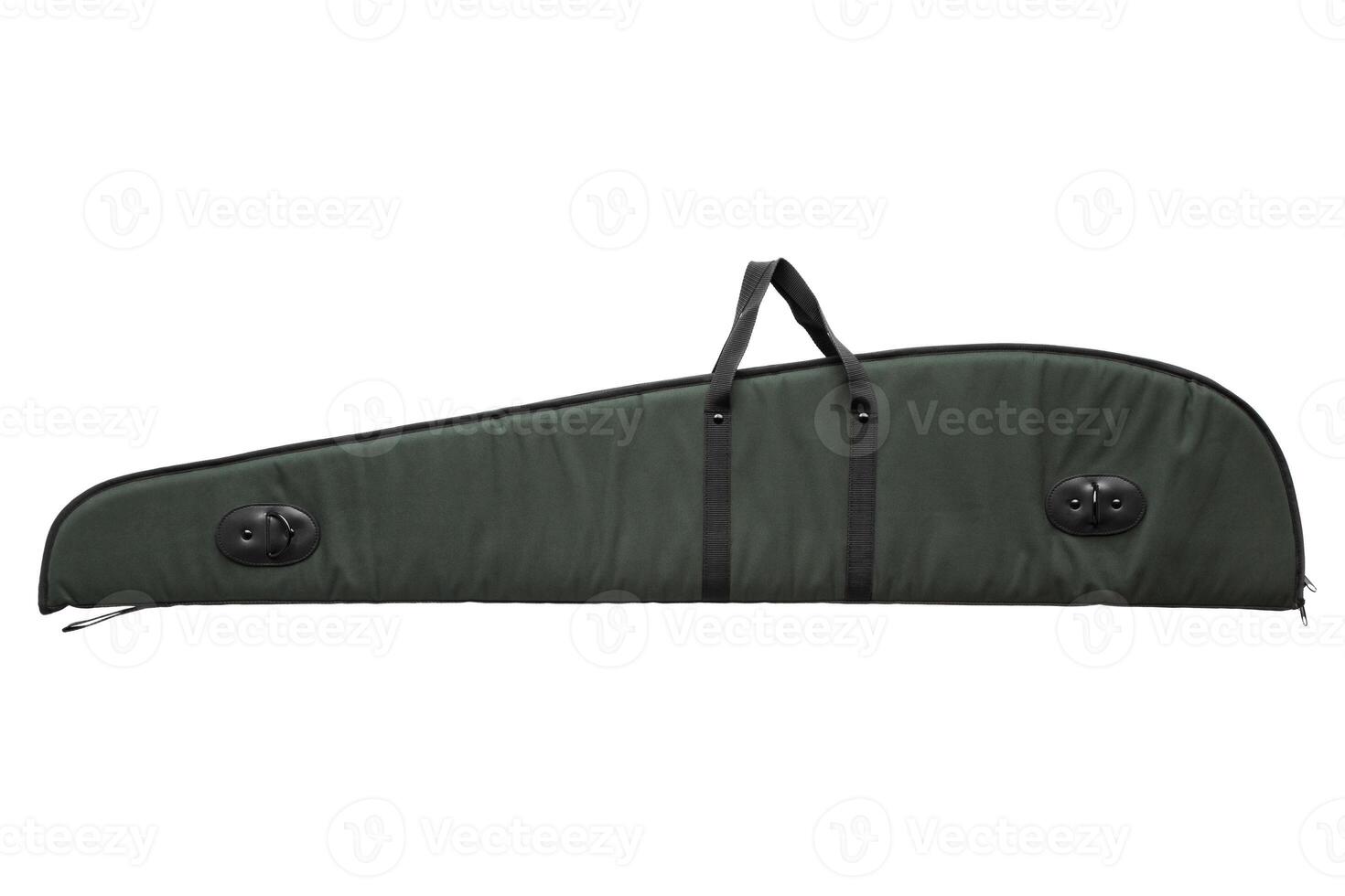 Green soft case for guns isolated for white photo
