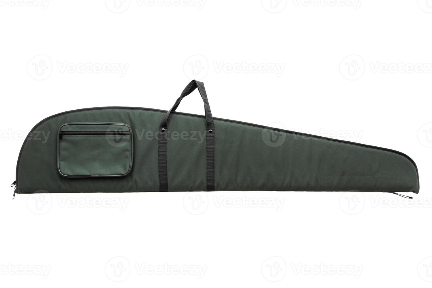 Green soft case for guns isolated for white photo